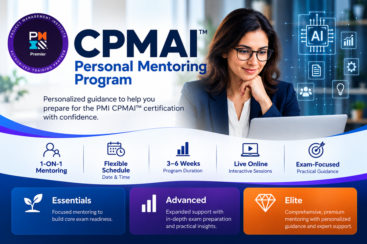 CPMAI Personal Mentoring Program - PMI Premier Authorized Training Partner